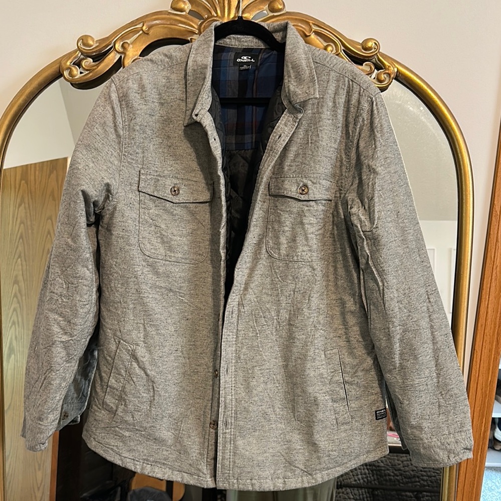 O'Neill Heather Gray Shirt Jacket